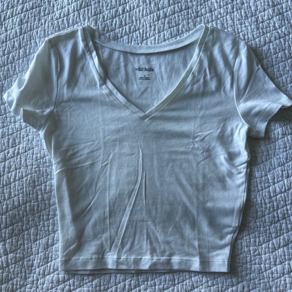 White crop top